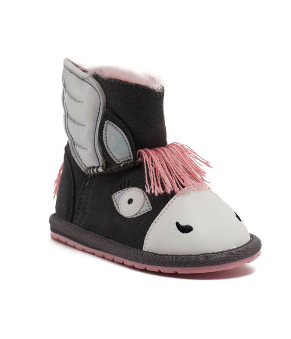 

Угги детские Emu Australia Pegasus Walker в виде лошадиной головы, черный