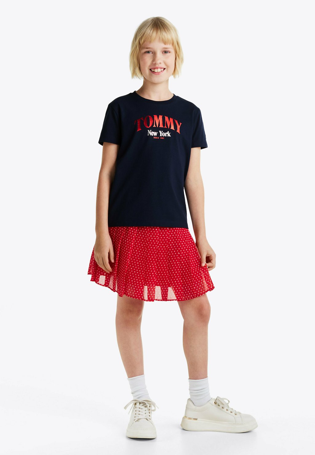 

Футболка с принтом VARSITY LOGO CREW NECK Tommy Hilfiger, темно-синий