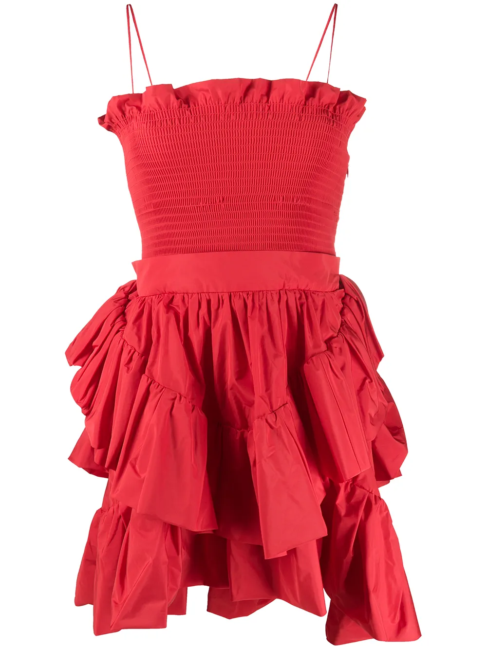 

Платье с оборками Philosophy Di Lorenzo Serafini, красный