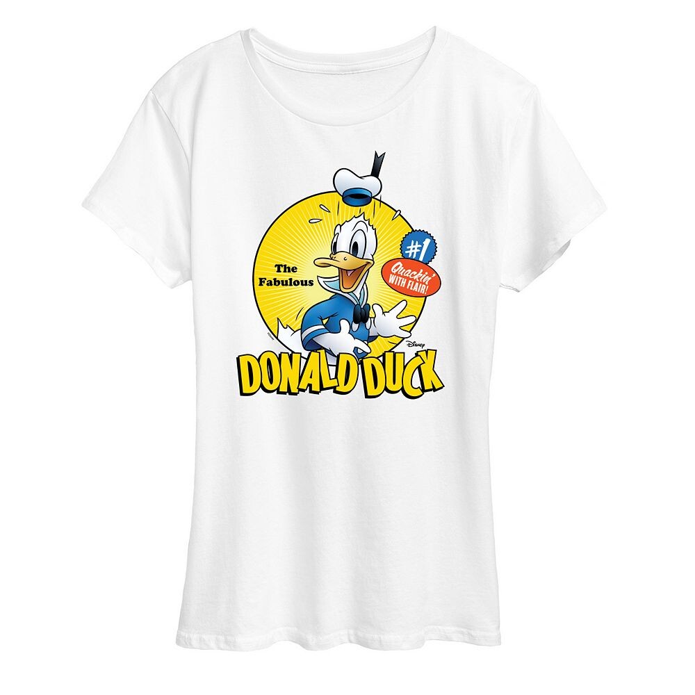 

Женская футболка с потрясающим рисунком Disney's Donald Duck, белый