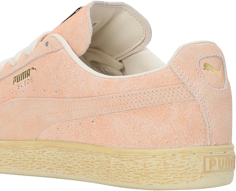 Кроссовки Puma унисекс из замши с эффектом потертости, яркая дыня/слоновая кость — фото 4