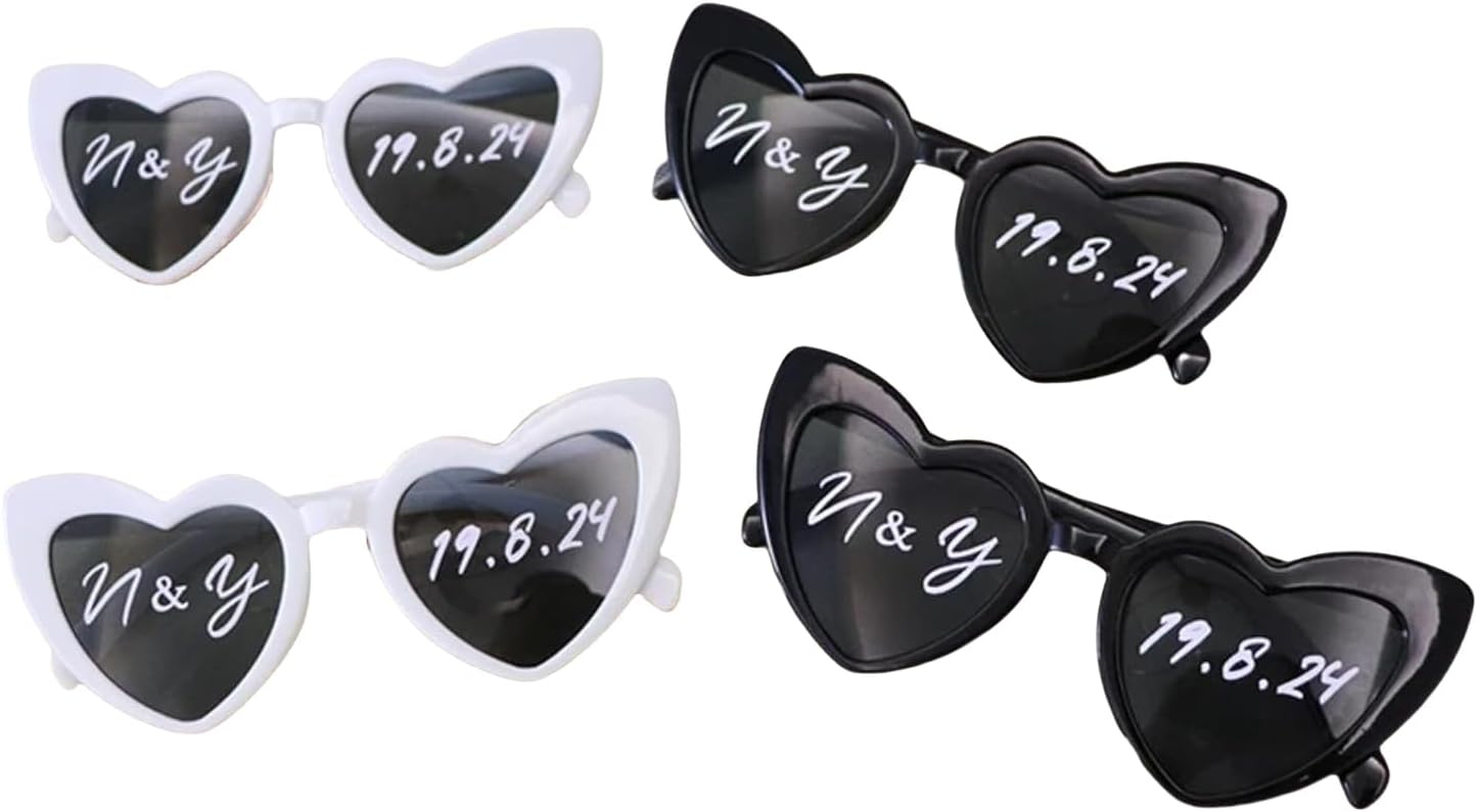 

Персонализированные свадебные солнцезащитные очки, виниловые наклейки с именем и датой, декор для свадебного торжества, вечеринки подружек невесты, девичника, подарок на день рождения DOYOUWE, white