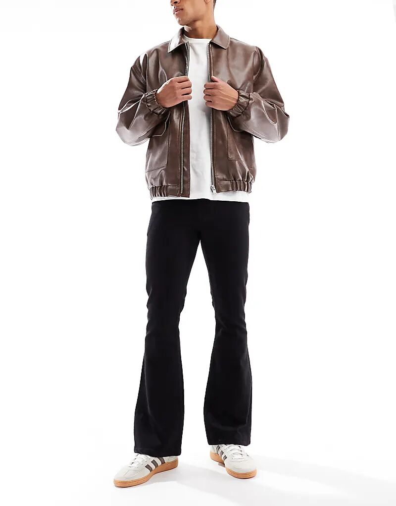 

Расклешенные джинсы ASOS DESIGN черного цвета