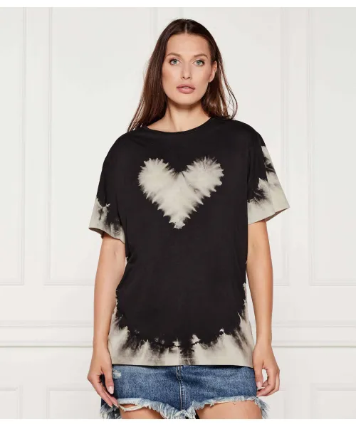 

Футболка «Сияющее сердце» Oversize fit One Teaspoon, черный