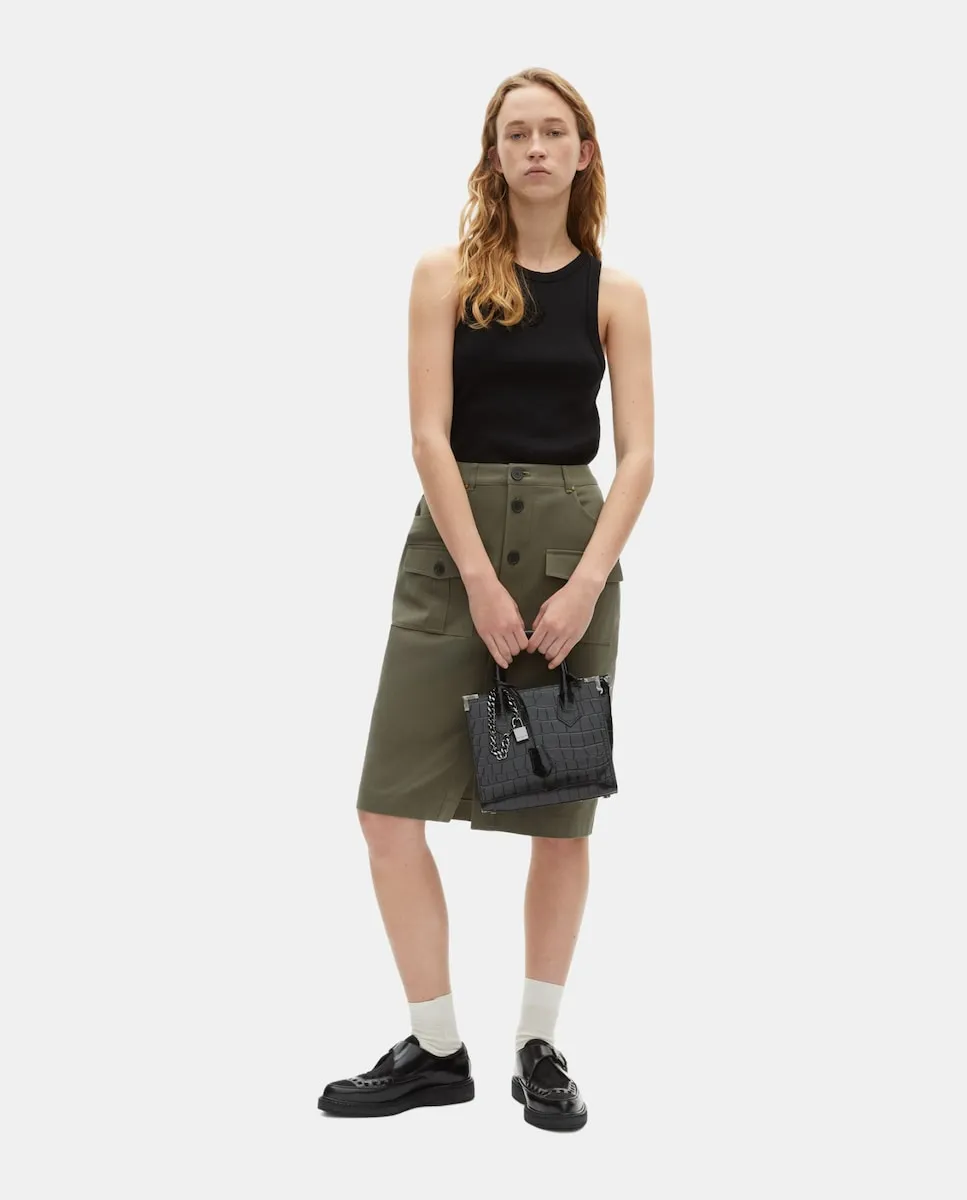 

Юбка миди в стиле карго The Kooples, хаки