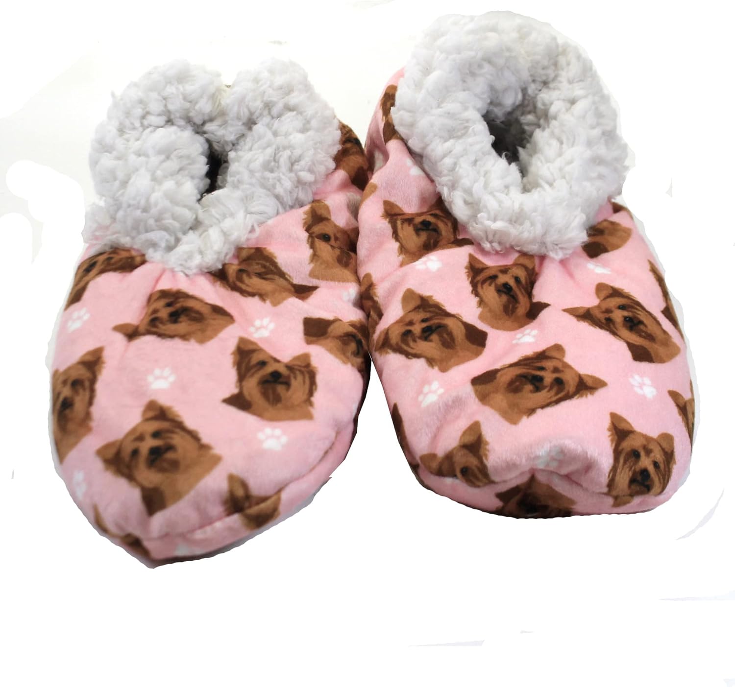 

Тапочки Comfies - Уютные домашние тапочки с шерпой для женщин и мужчин - Домашняя обувь - Подарок любителям животных - Нескользящая подошва - Один размер подходит большинству - Унисекс, Yorkie