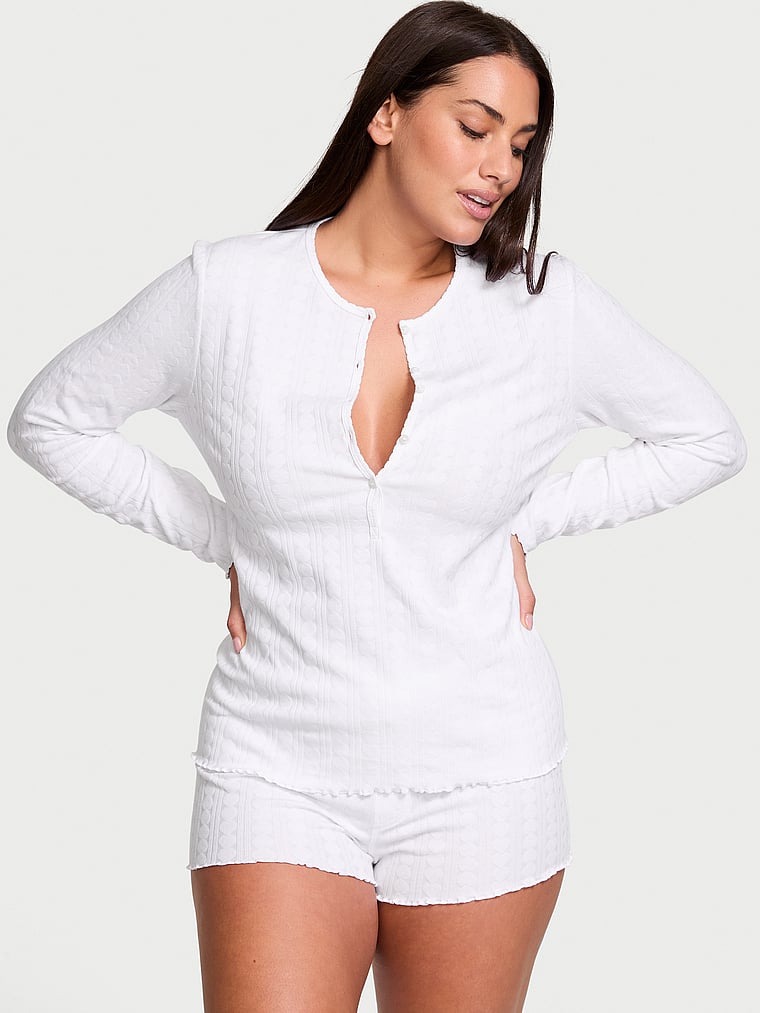

Короткий пижамный комплект с сердечками Victoria'S Secret, белый