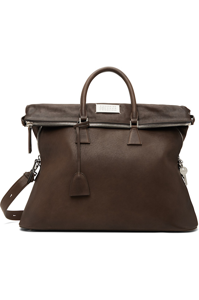 

Maison Margiela Коричневая сумка 5ac 'loved to death' размера XL