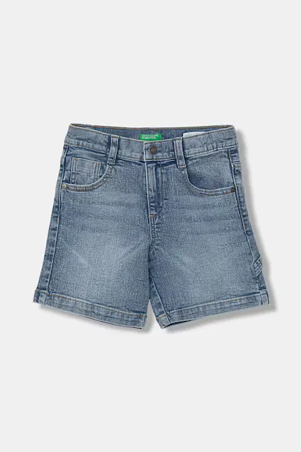 Шорты джинсовые из хлопка United Colors of Benetton, синий