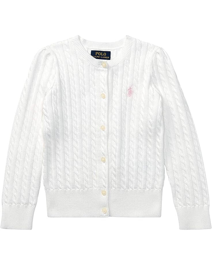 

Свитер Polo Ralph Lauren Kids Cable Knit Cotton Cardigan, цвет Warm White/French Pink Pony Player