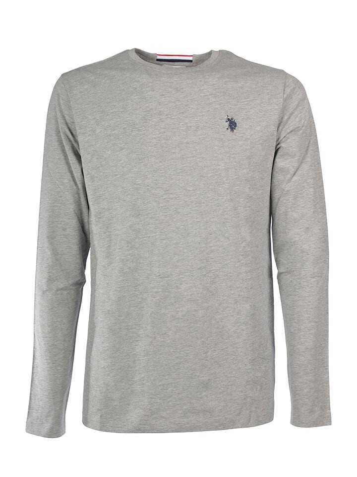 

Лонгслив U.S. Polo Assn., светло-серый