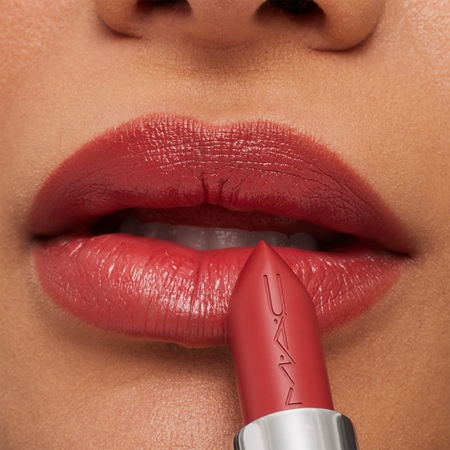 Бархатная помада для идеального вида MAC Cosmetics MACximal Sleek Satin Lipstick Mini, BRICK-O-LA 1,5 g — фото 3