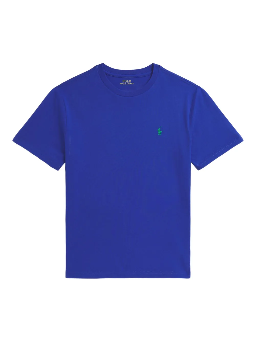 

Футболка с вышитым логотипом Polo Ralph Lauren Kids, синий