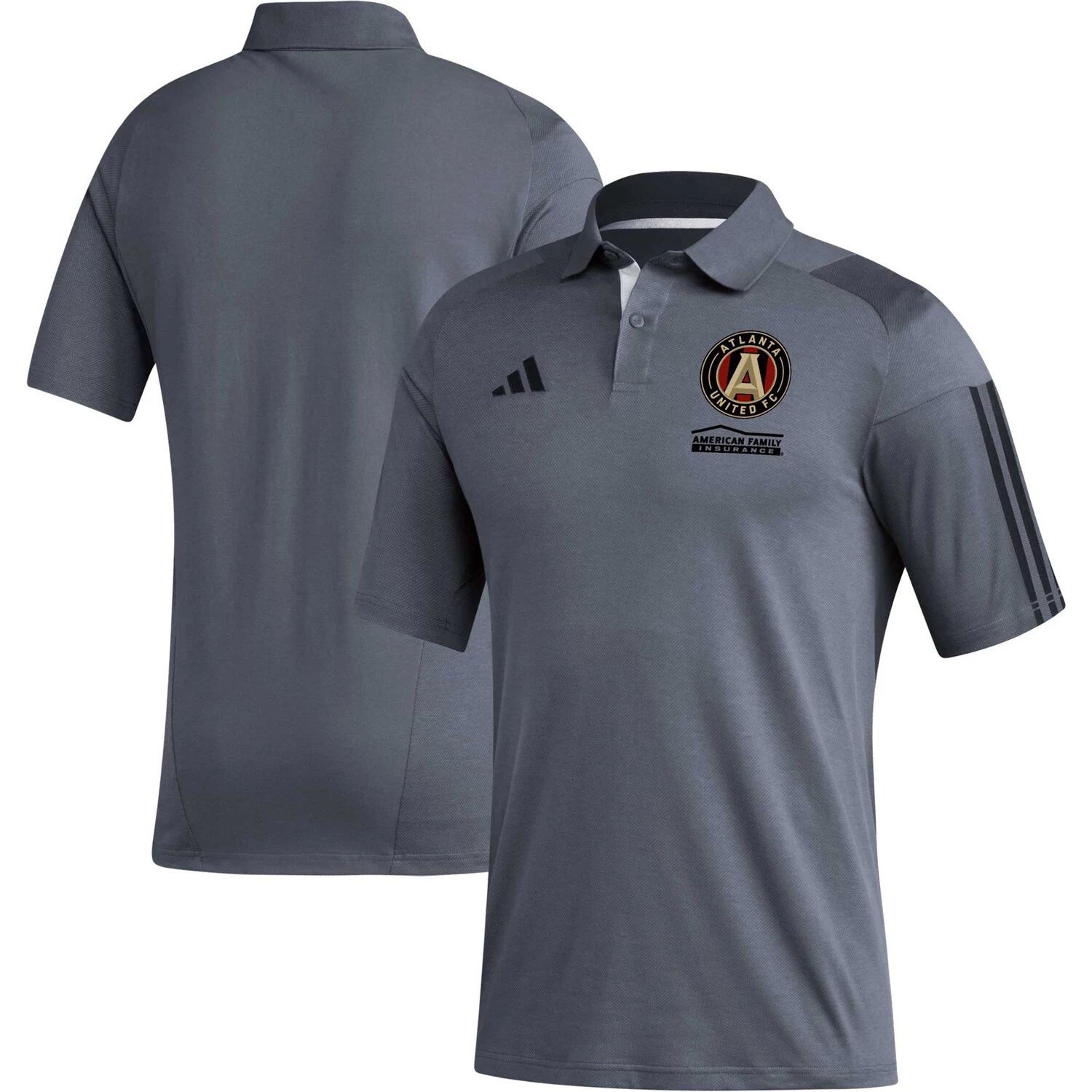 

Мужская серая футболка-поло для тренировок Atlanta United FC 2023 adidas, Серый, Мужская серая футболка-поло для тренировок Atlanta United FC 2023 adidas