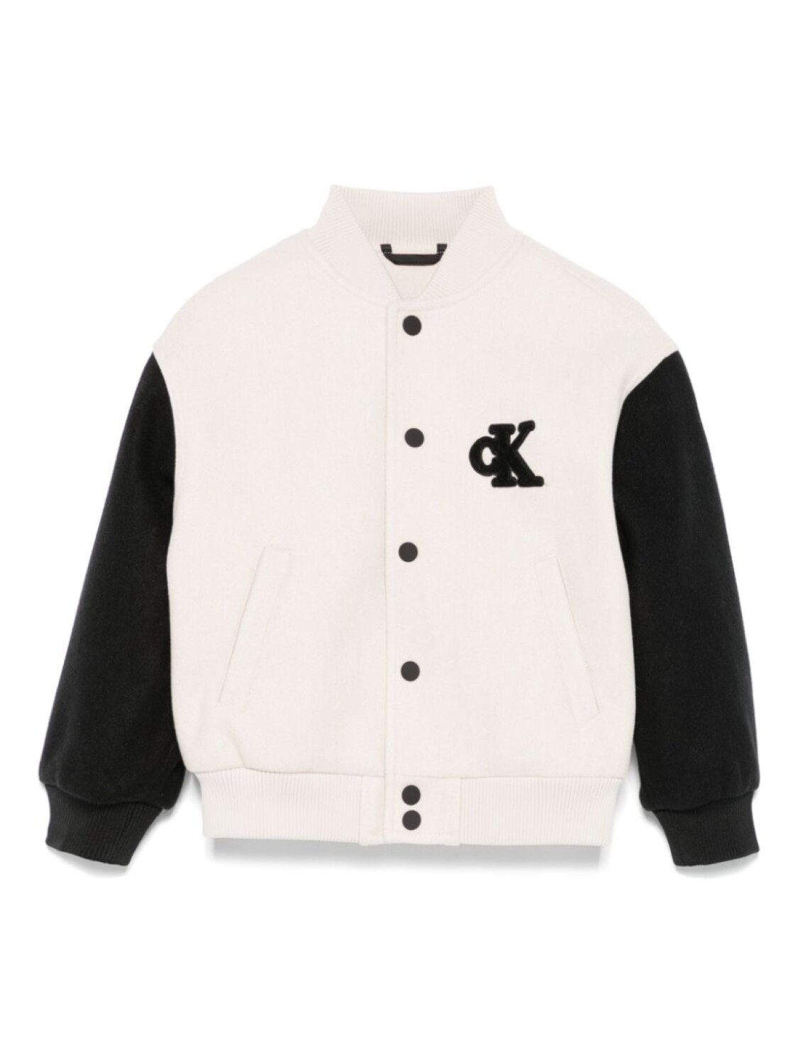 

Бомбер с нашивкой-логотипом Calvin Klein Kids, нейтральный цвет