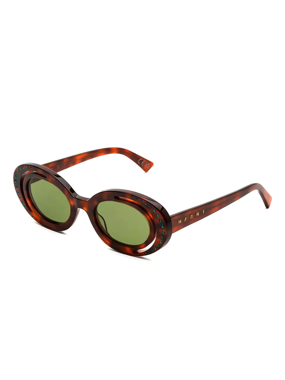 

Солнцезащитные очки Zion Canyon, украшенные кристаллами Marni Eyewear, коричневый