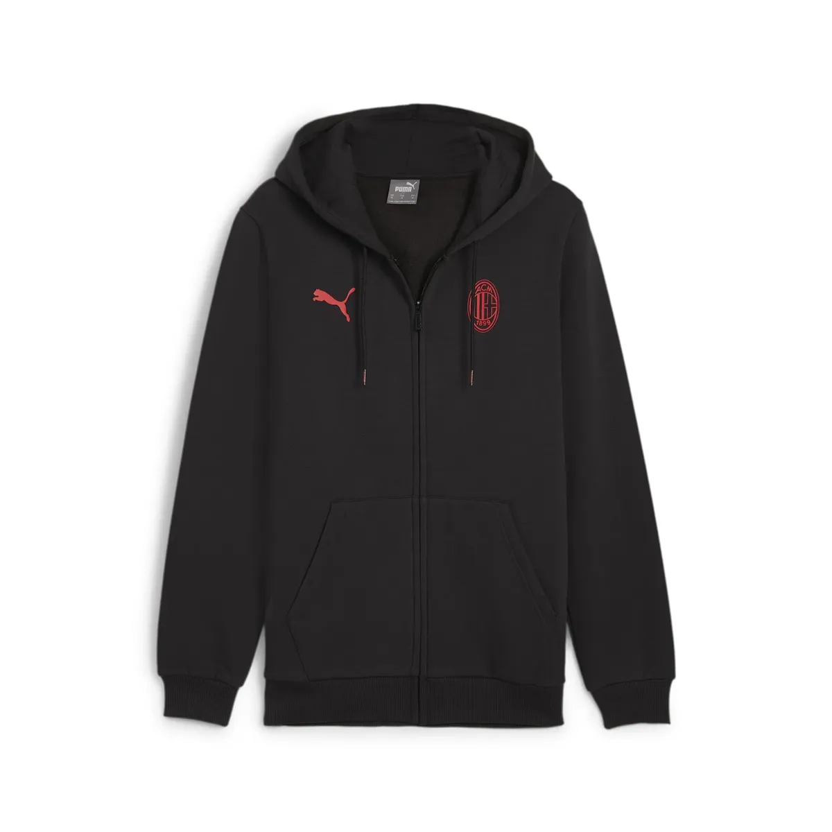 

Толстовка PUMA "AC Milan ftblESSENTIALS куртка с капюшоном мужская", красный