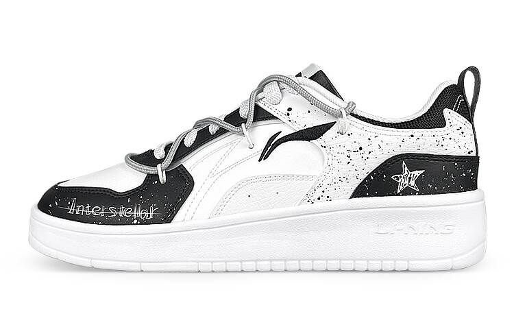 

Кроссовки LINING Spike Years Skateboard Shoes Men Low-Top White Black, белые/черные, Черный, Кроссовки LINING Spike Years Skateboard Shoes Men Low-Top White Black, белые/черные