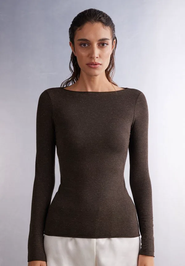 

Сверхлегкая футболка с длинными рукавами Intimissimi, Braun Marrone Scuro Lame', Коричневый, Сверхлегкая футболка с длинными рукавами Intimissimi, Braun Marrone Scuro Lame'