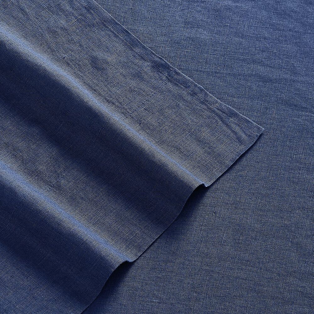 

Комплект льняных простыней Brooklyn Loom, темно-синий