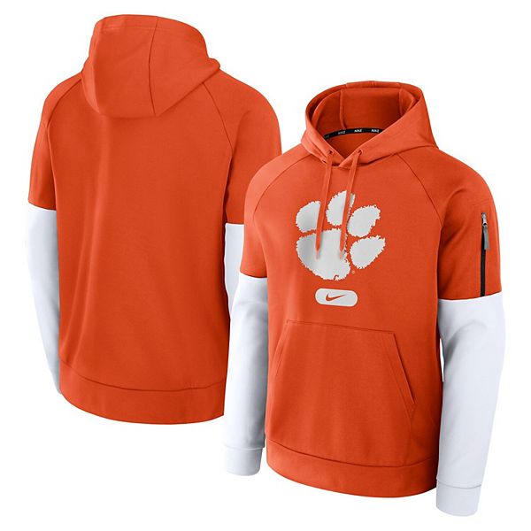 Мужской оранжевый фитнес-худи Clemson Tigers с рукавом реглан Nike — фото 2
