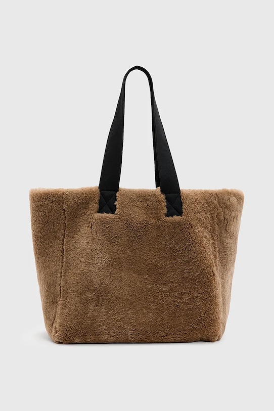 

Кожаная двусторонняя сумка IZZY SHEARLING Allsaints, коричневый