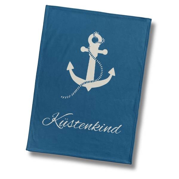 

Одеяло MTOnlinehandel maritim Küstenkind Anker, 150x200x1 см, синий