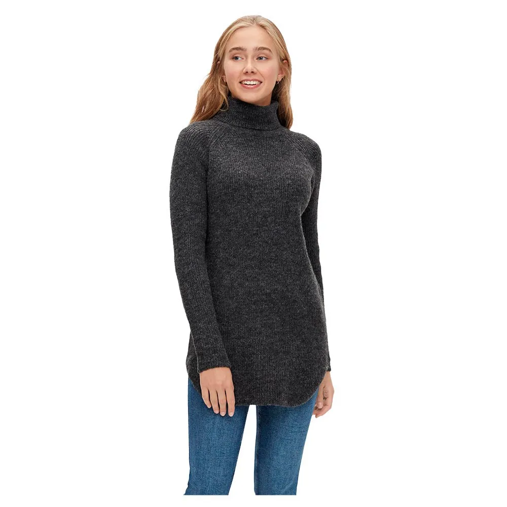 

Свитер Pieces Ellen high neck, серый