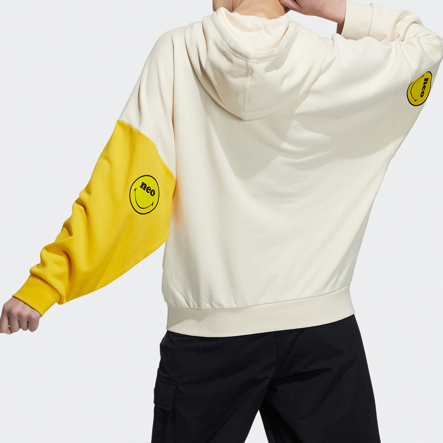 X SMILEY Толстовка Женская Светло-желтая Adidas Neo — фото 4