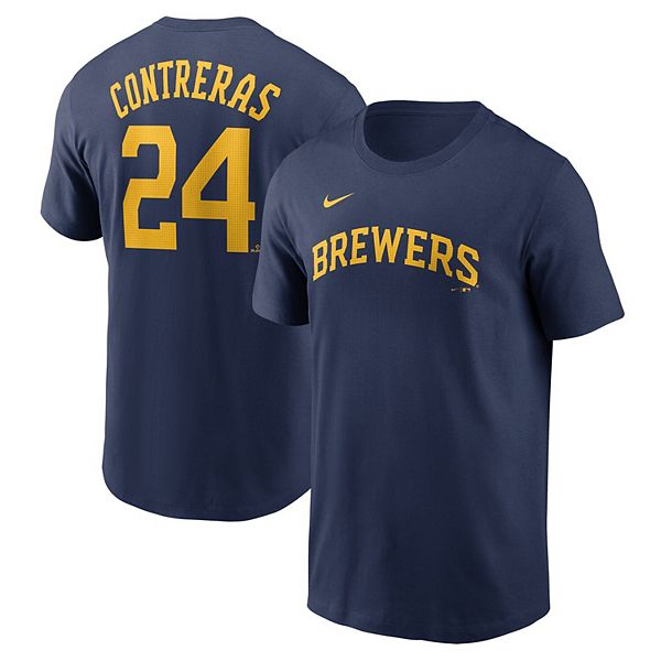 

Футболка мужская William Contreras navy Milwaukee Brewers fuse name & number Nike