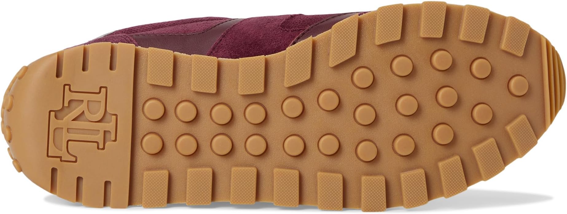 Кроссовки Lauren Ralph Lauren Dani Perforated Suede Sneakers, цвет Dark Garnet/Dark Garnet/Snow White — фото 3