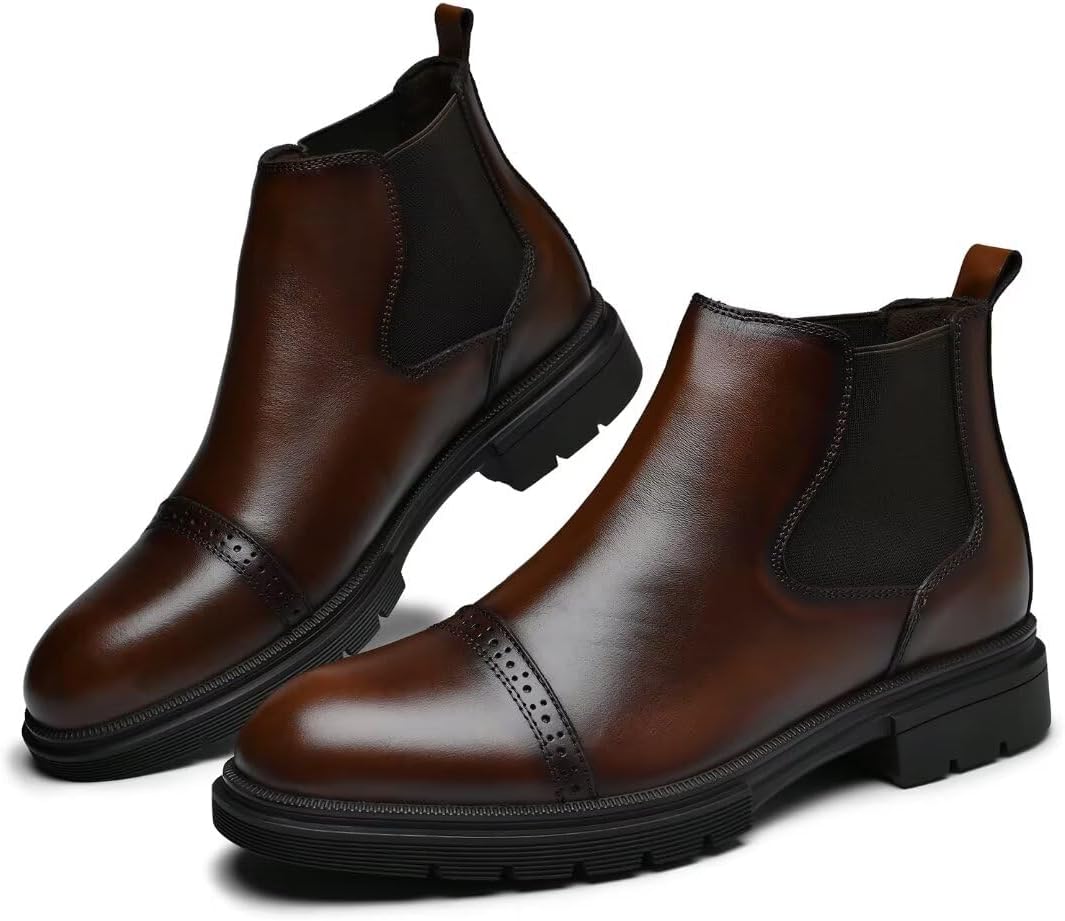 Мужские ботинки Arkbird Chukka из натуральной кожи, классические повседневные ботинки оксфордского стиля, темно-коричневый — фото 2
