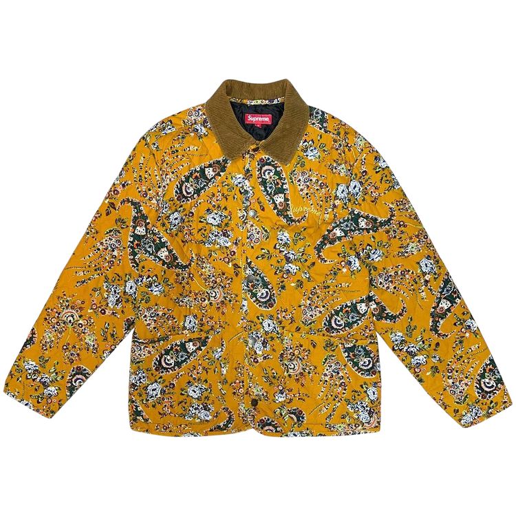 

Куртка Supreme Quilted Paisley Jacket 'Mustard Paisley', желтый