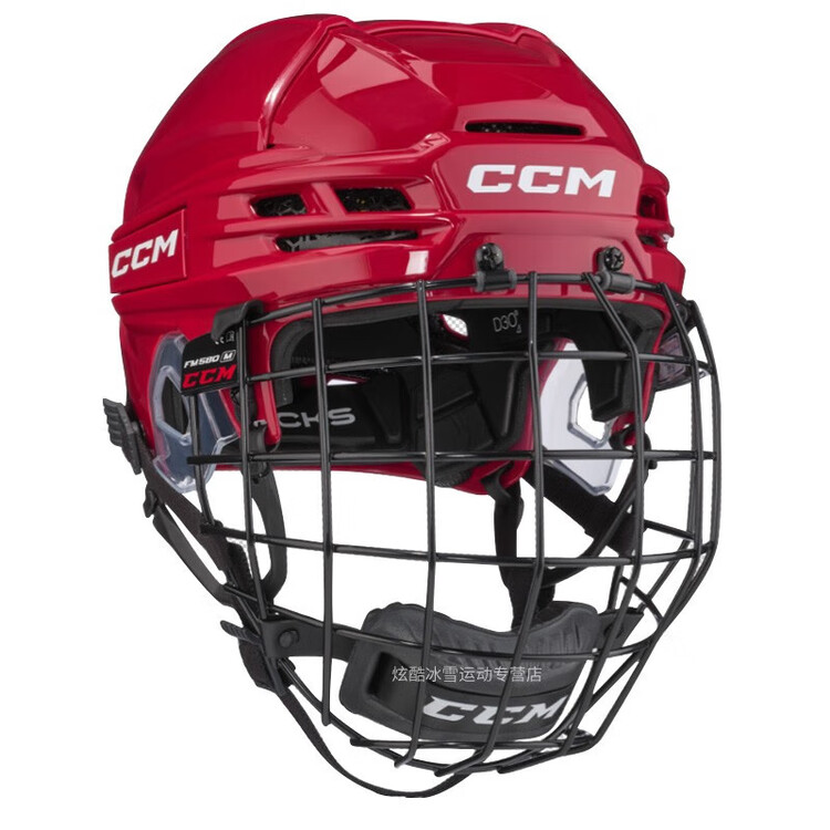 

He Jiagong Хоккейный шлем с визором, красный, размер S