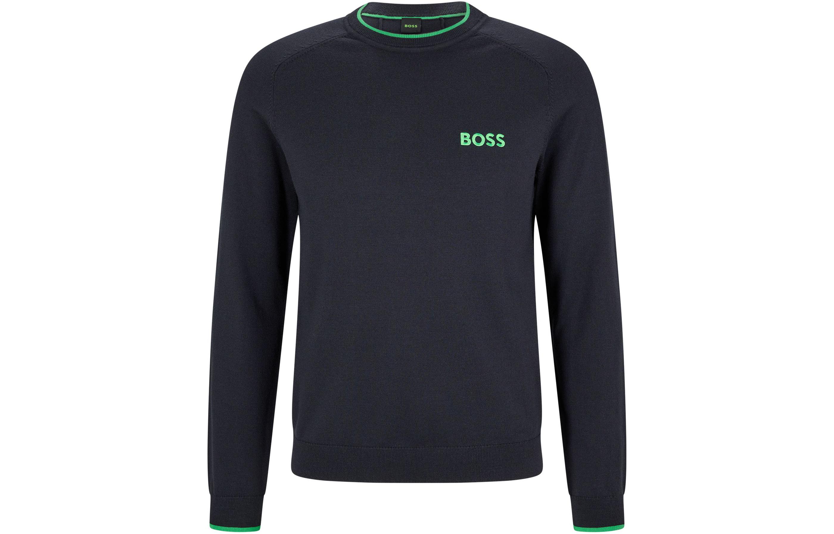 

HUGO BOSS Мужской свитер FW22, темно-синий