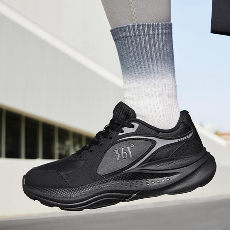361° Кроссовки мужские Star Jump Cushioning Waterproof Thermal Low top Casual City Commute Obsidian Black Smoke Gray — фото 3