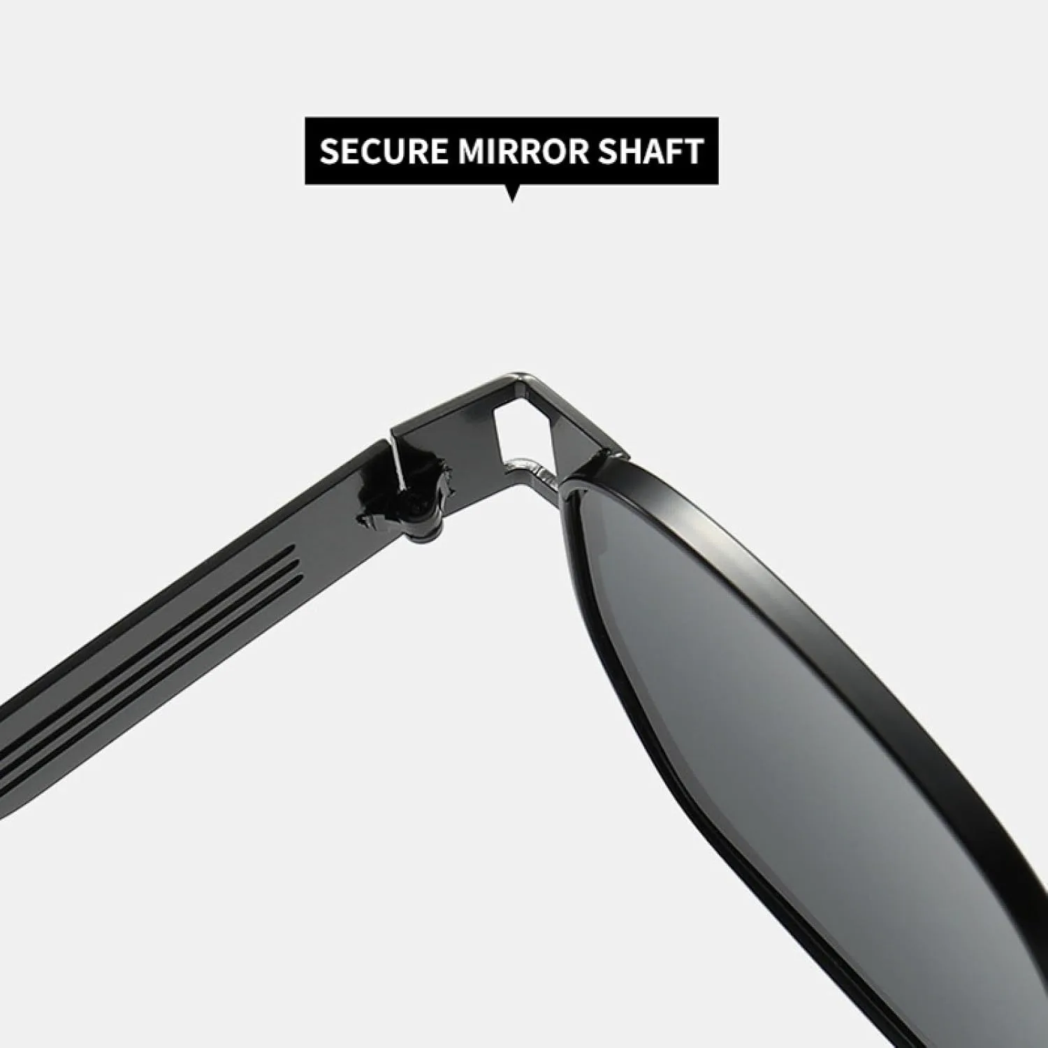 

Мужские панк-металлические солнцезащитные очки в стиле ретро с защитой от УФ-излучения UV400, женские очки с широкими дужками и полыми дужками HHZZYVY, Black Gray