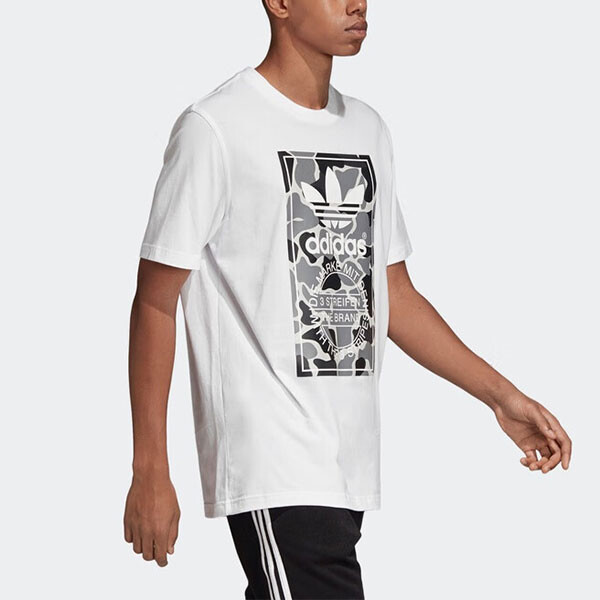 Футболка CAMO LABEL мужская белая Adidas Originals, белый — фото 4