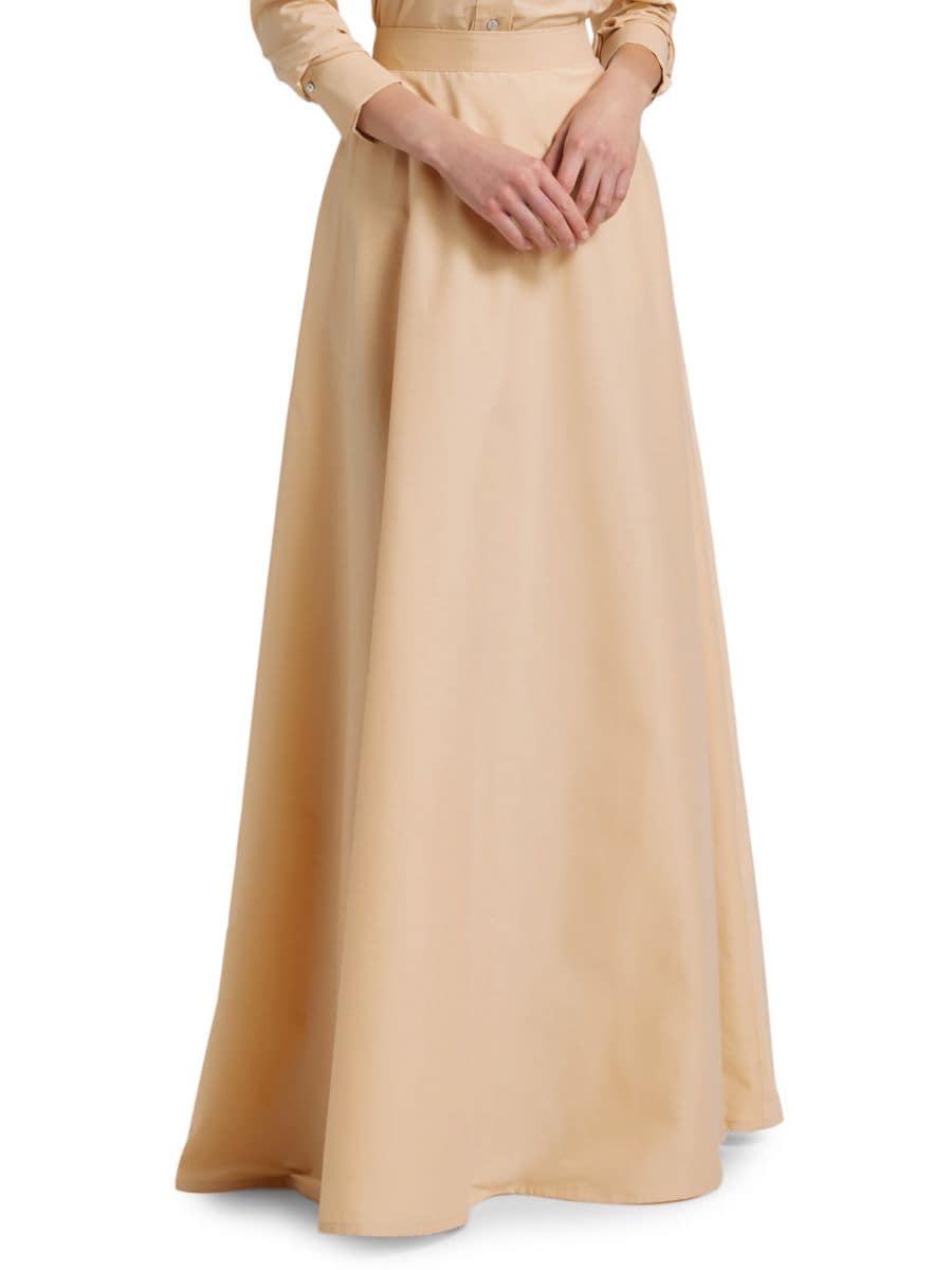 

Юбка макси Aubry из хлопковой смеси А-силуэта Chiara Boni La Petite Robe, цвет Desert