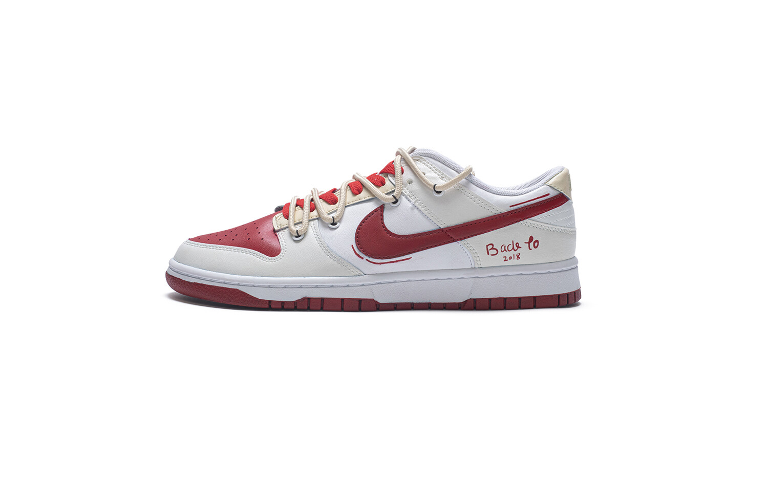 

Кроссовки Nike Dunk Skateboarding Shoes Men Low-top Rice, White, Red, цвет Off White