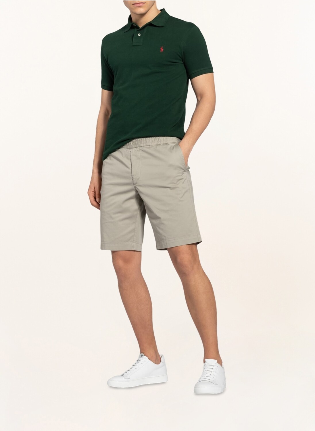 Рубашка поло POLO RALPH LAUREN Piqué Slim Fit, темно-зеленый — фото 2