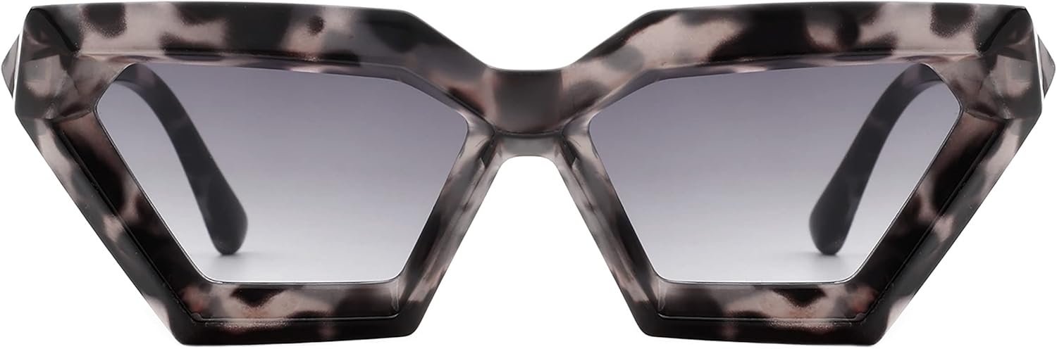 

Солнцезащитные очки PASTL геометрической трапециевидной формы, современная оправа с огранкой «под драгоценный камень», смелый стиль, защита от УФ-излучения UV 400, Black Tortoise (Smoke)