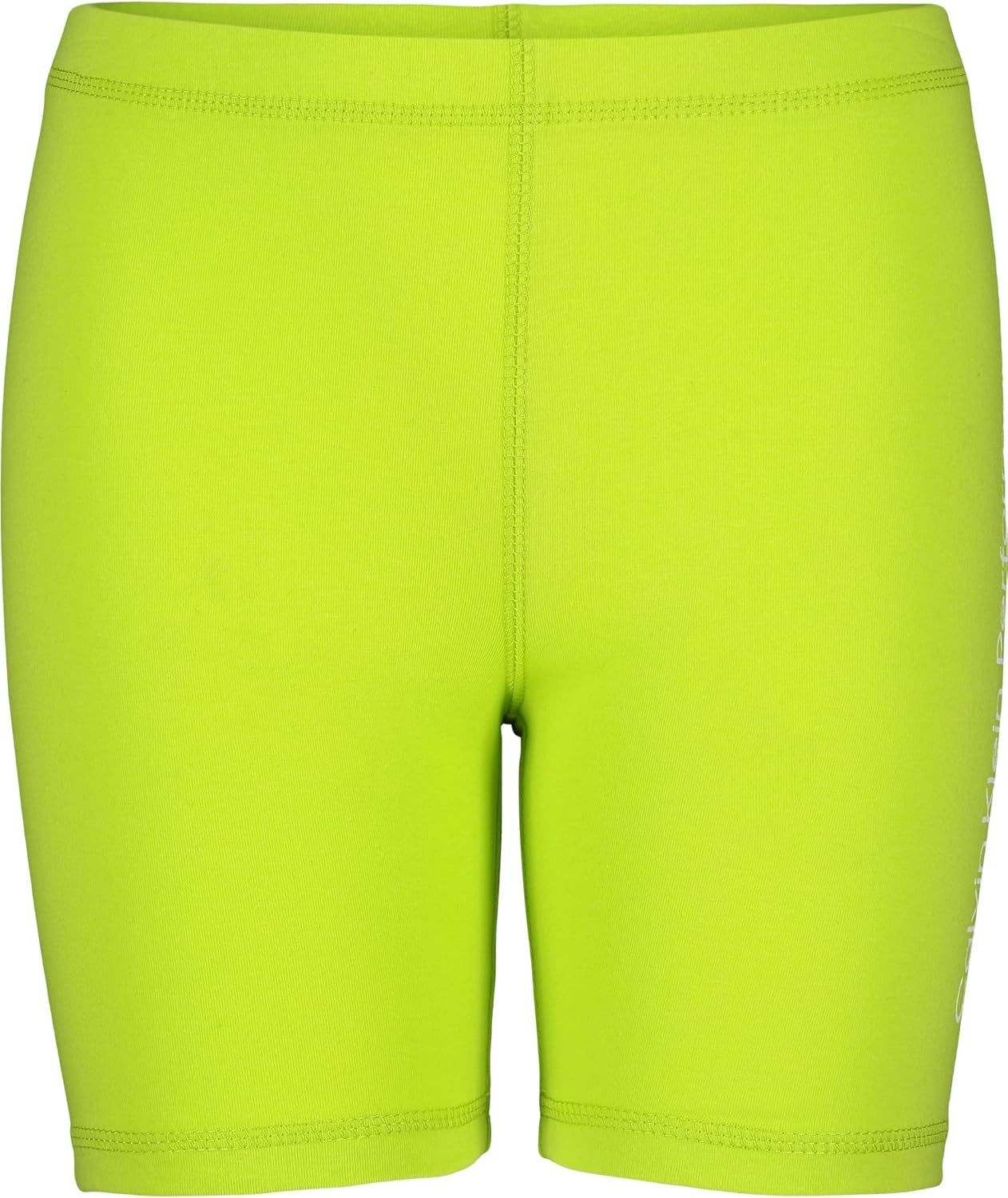 

Велосипедные шорты Calvin Klein для девочек, мягкие и эластичные, с плоским поясом и облегающей посадкой, Lime Linear
