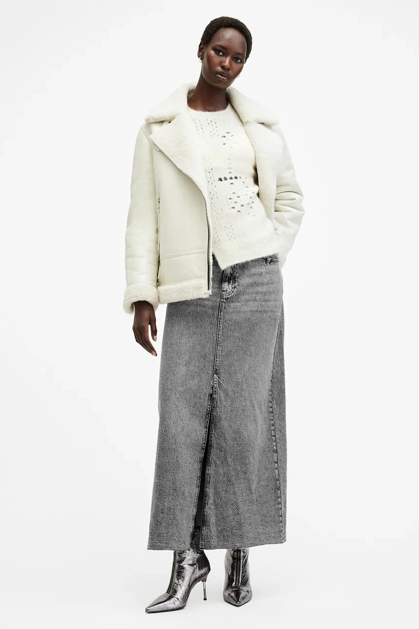 

Джинсовая юбка NOIR MAXI AllSaints, черный