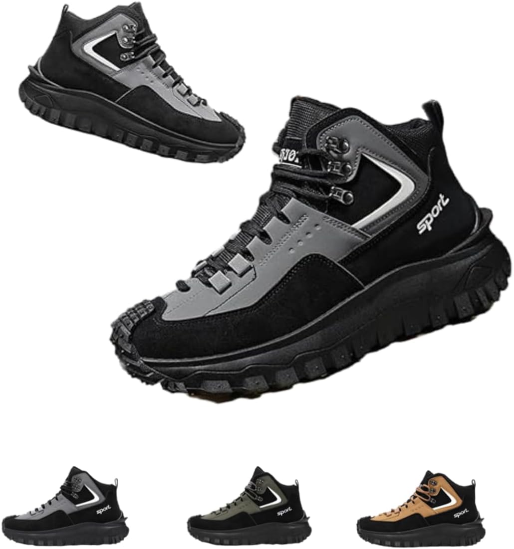 

Молодежные мужские ботинки - молодежные защитные ортопедические и походные ботинки, походные ботинки для мужчин для активного отдыха на улице Generic, серый