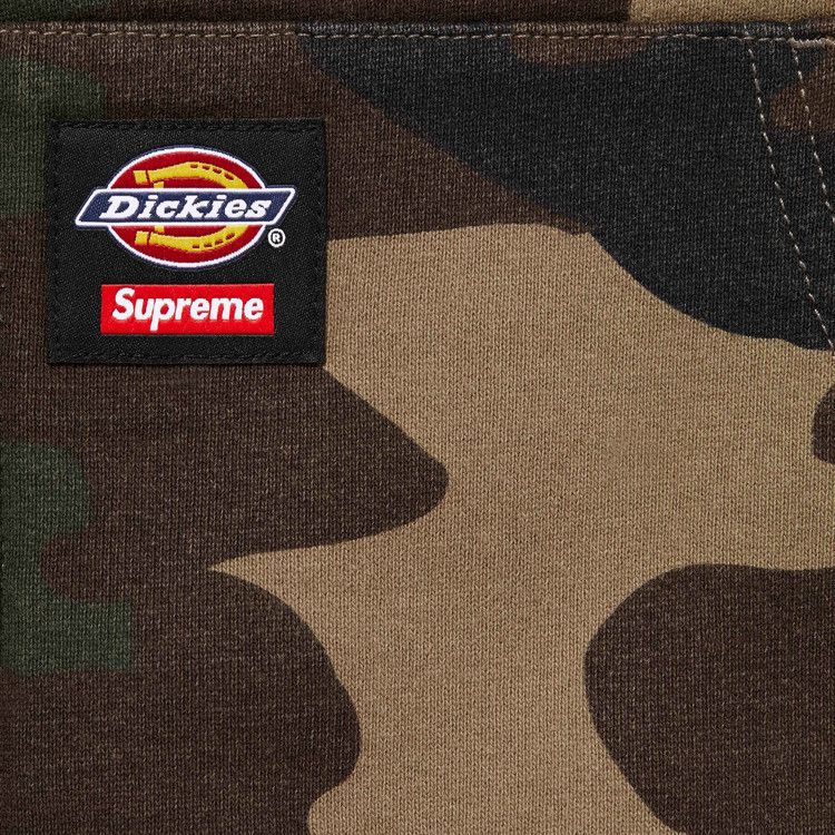 Толстовка Supreme x Dickies Quilted Lined Zip Up Hooded Sweatshirt, Woodland Camo — фото 3