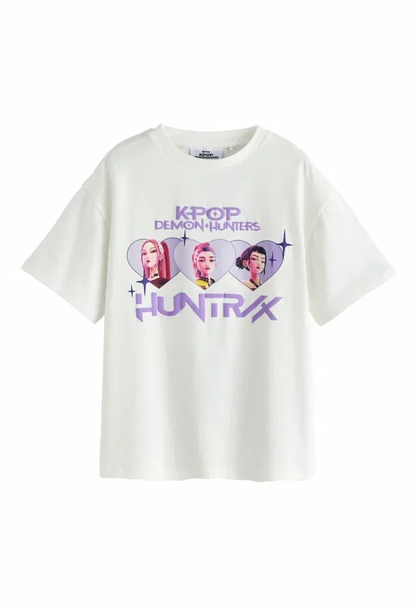 Футболка Regular fit Kpop Demon Hunters, Next, белая