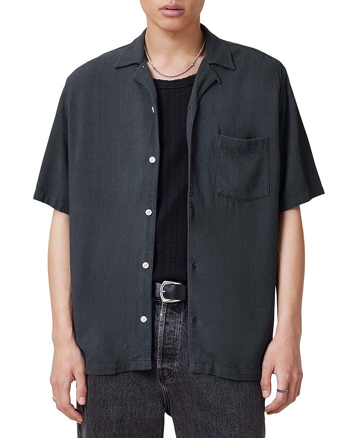 

Куди Расслабленная Рубашка с Коротким Рукавом Camp Shirt ALLSAINTS, синий