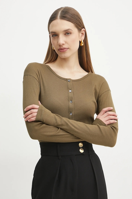 

Хлопковая водолазка Pinko, зеленый
