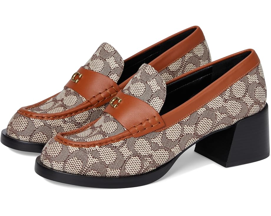 

Туфли COACH Natalie Loafer In Signature Textile Jacquard, цвет Cocoa/Burnished Amber